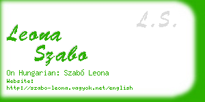 leona szabo business card